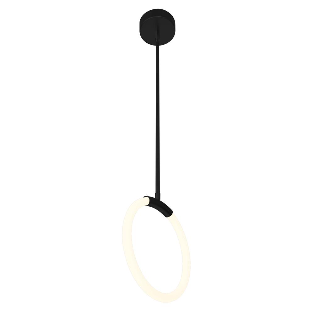 Hoops 1 Light LED Pendant With Black Finish. Picture 2