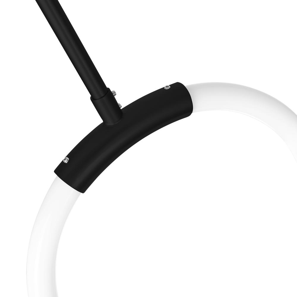 Hoops 1 Light LED Pendant With Black Finish. Picture 4