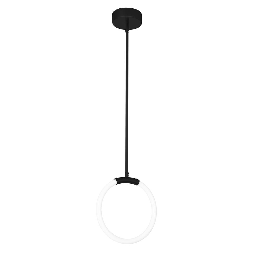 Hoops 1 Light LED Pendant With Black Finish. Picture 6