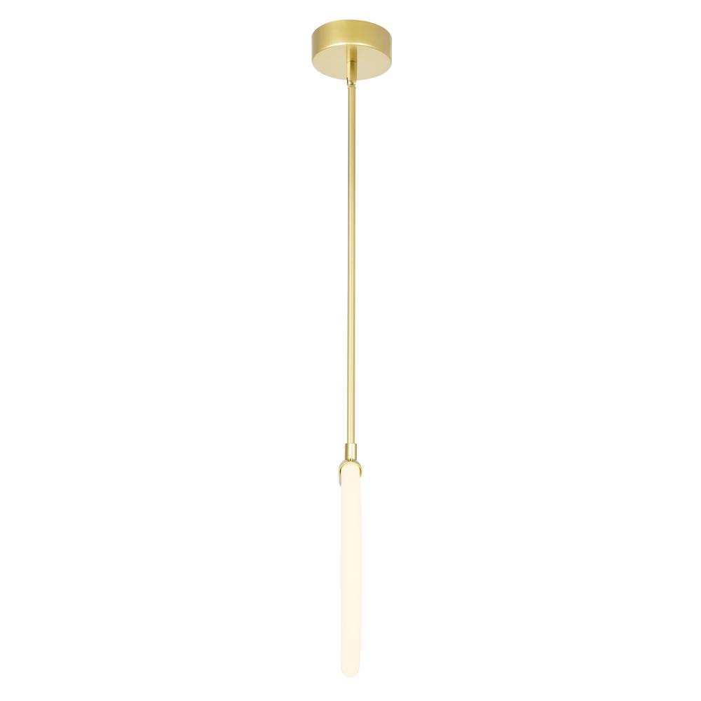 Hoops 1 Light LED Pendant With Satin Gold Finish. Picture 3