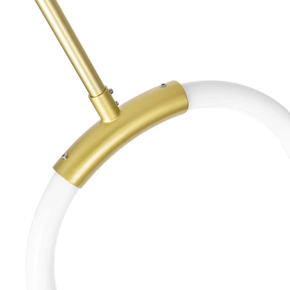 Hoops 1 Light LED Pendant With Satin Gold Finish. Picture 4