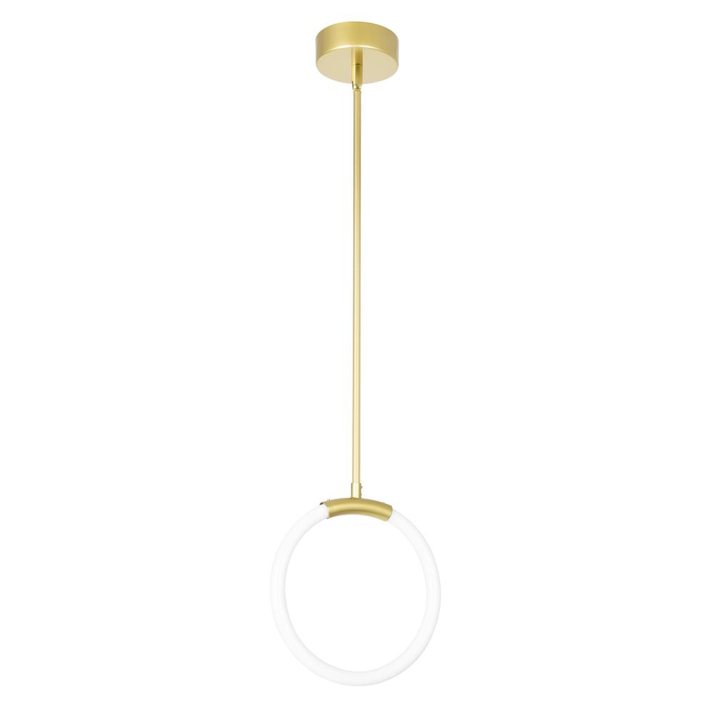 Hoops 1 Light LED Pendant With Satin Gold Finish. Picture 6