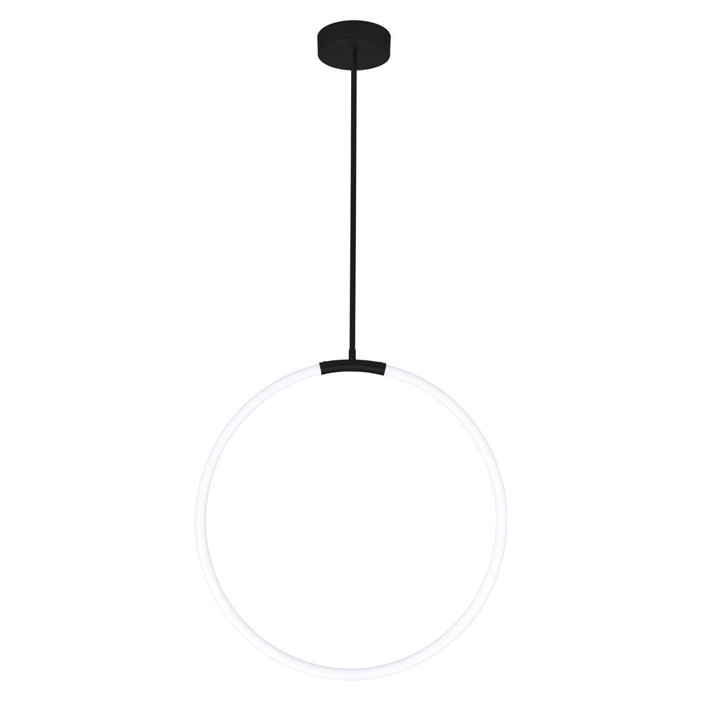 Hoops 1 Light LED Chandelier With Black Finish. Picture 6