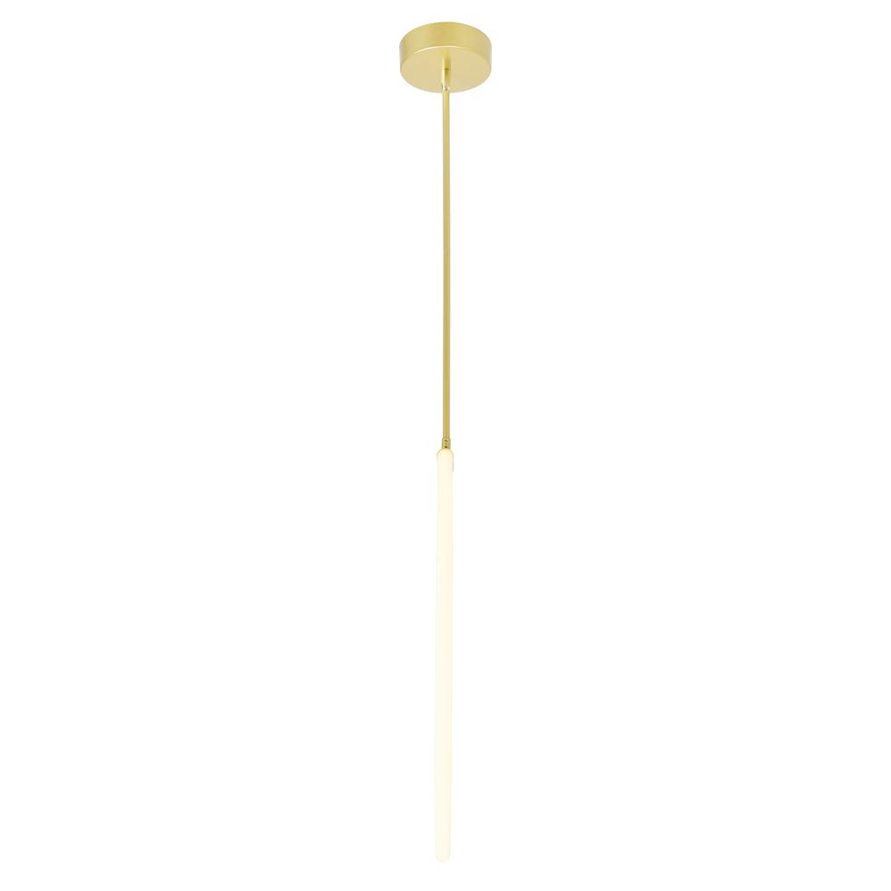 Hoops 1 Light LED Chandelier With Satin Gold Finish. Picture 3