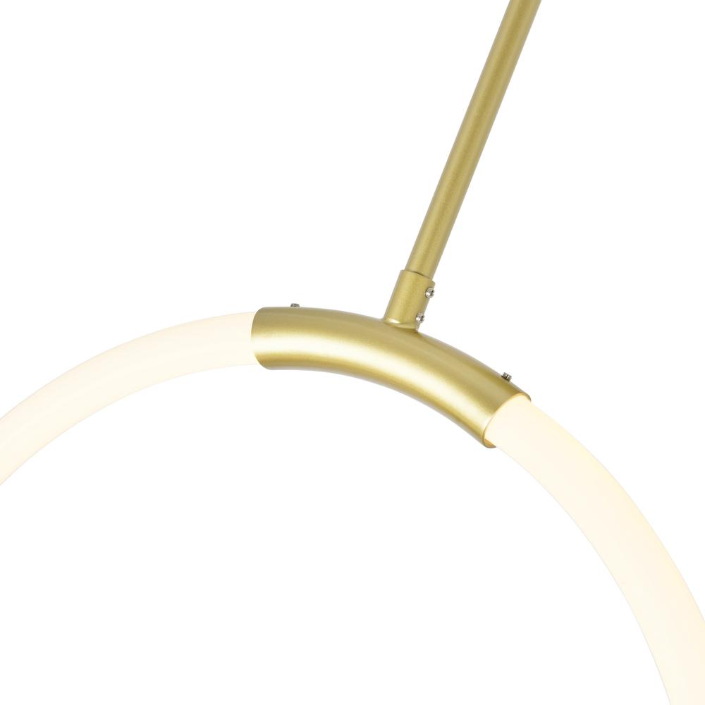 Hoops 1 Light LED Chandelier With Satin Gold Finish. Picture 5
