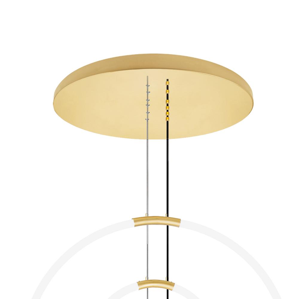 Hoops 6 Light LED Chandelier With Satin Gold Finish. Picture 4