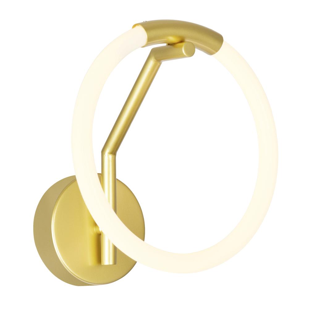 Hoops 1 Light LED Wall Sconce With Satin Gold Finish. Picture 1