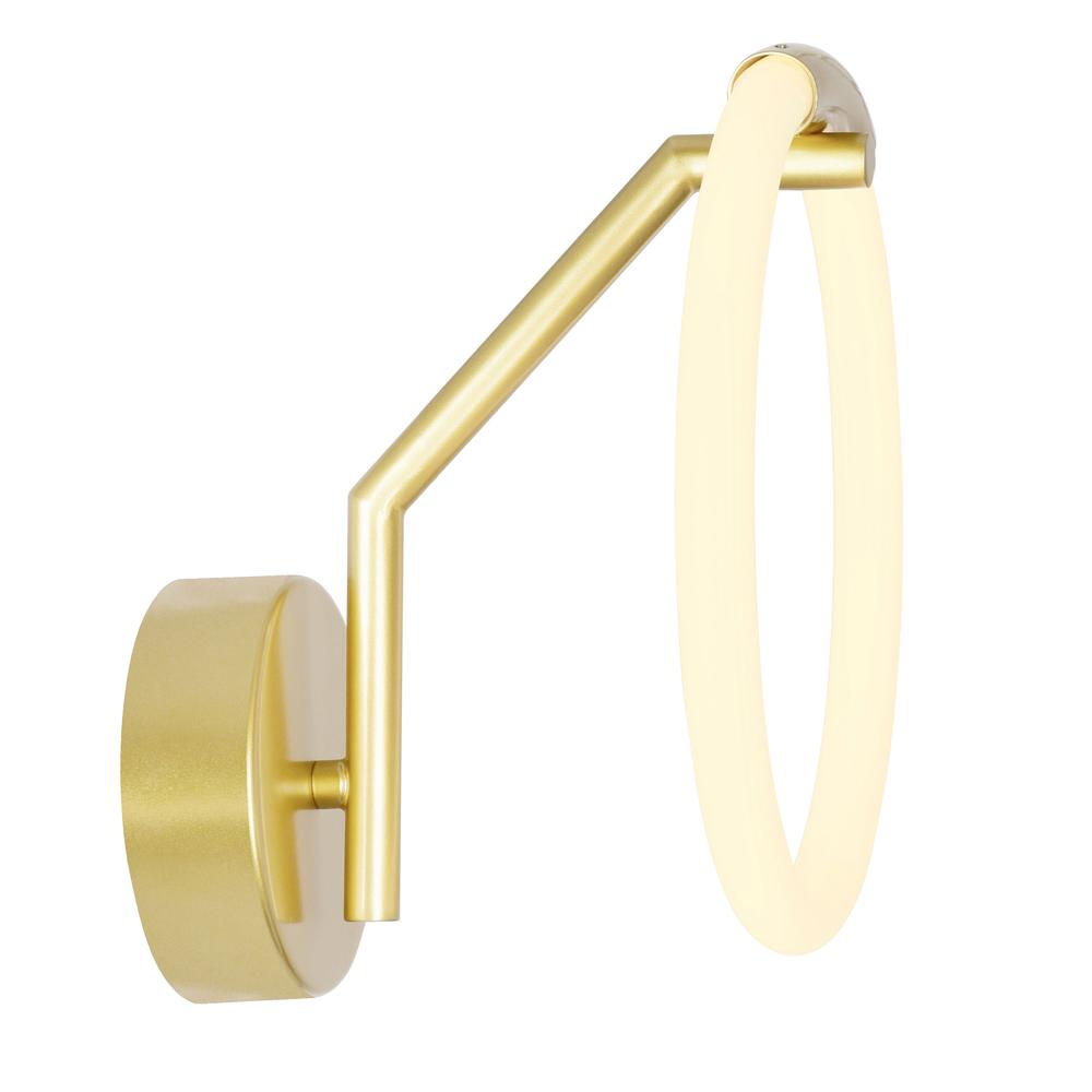 Hoops 1 Light LED Wall Sconce With Satin Gold Finish. Picture 2