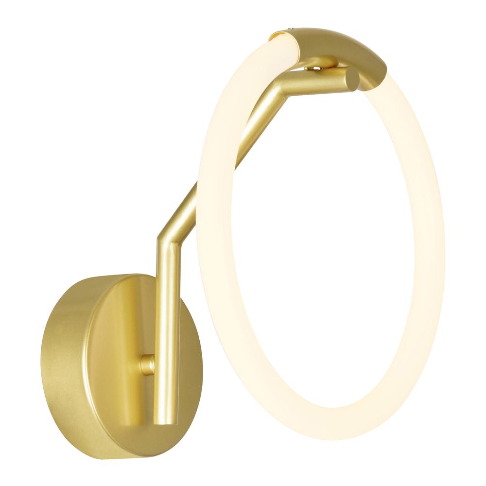 Hoops 1 Light LED Wall Sconce With Satin Gold Finish. Picture 3