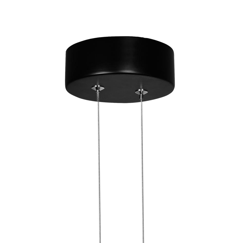 Pulley 10 in LED Black Mini Pendant. Picture 4