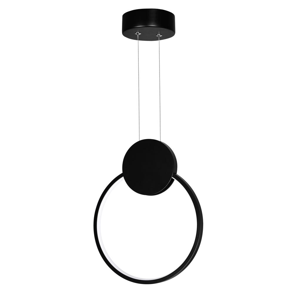 Pulley 10 in LED Black Mini Pendant. Picture 5