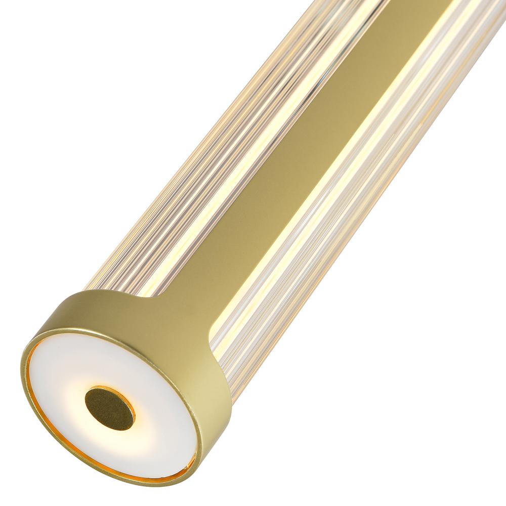 Neva 3 in LED Integrated Satin Gold Pendant. Picture 5