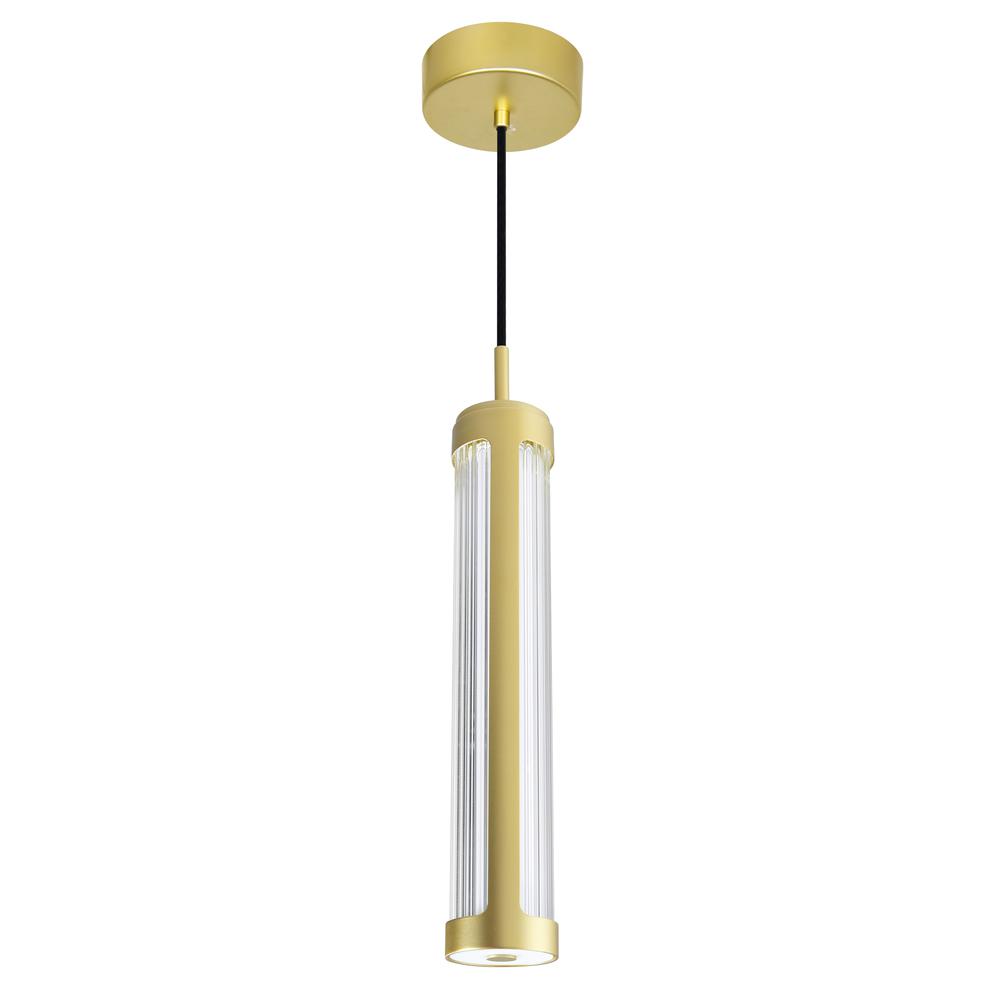 Neva 3 in LED Integrated Satin Gold Pendant. Picture 7