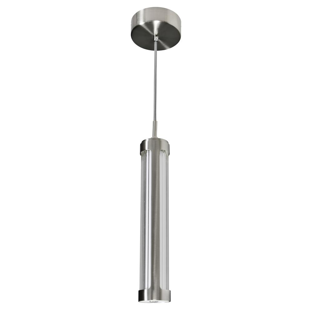 Neva 3 in LED Integrated Satin Nickel Pendant. Picture 5