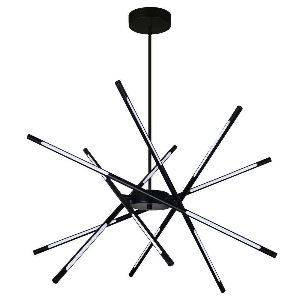 Oskil LED Integrated Chandelier With Black Finish. Picture 3
