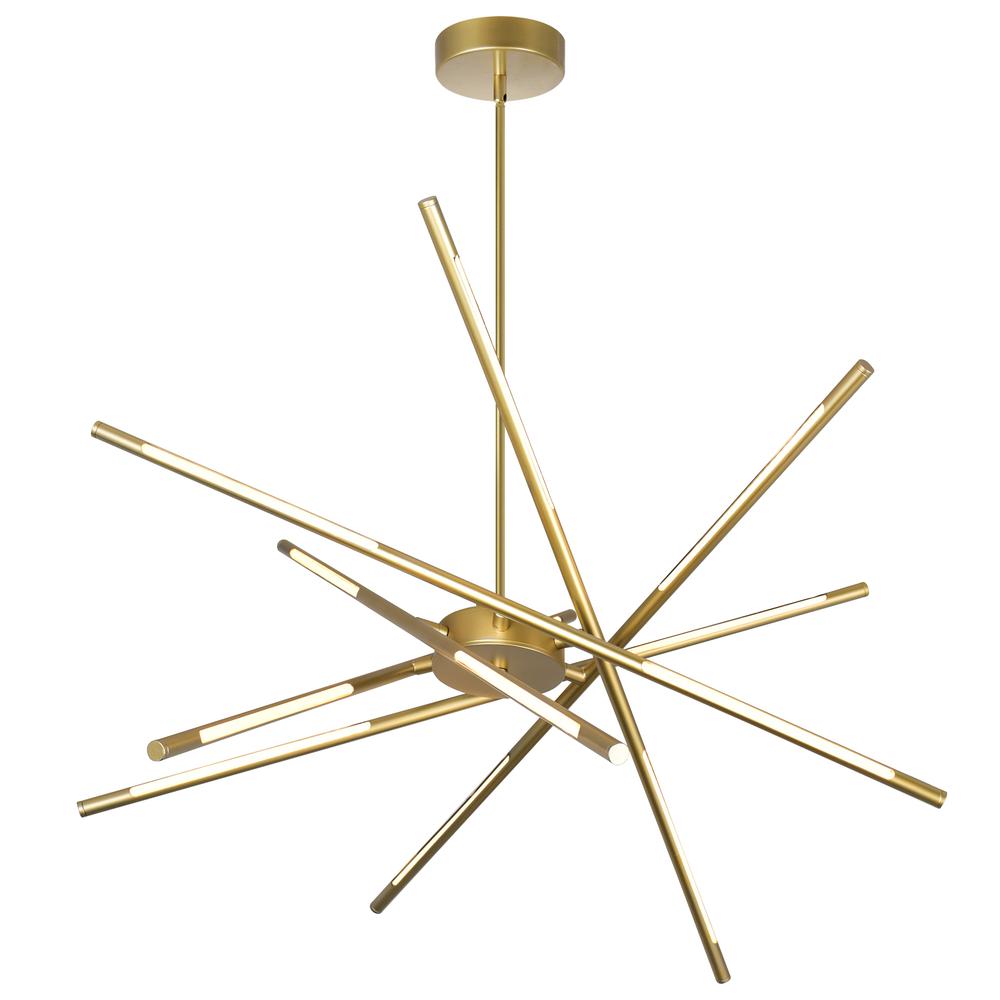 Oskil LED Integrated Chandelier With Satin Gold Finish. Picture 2