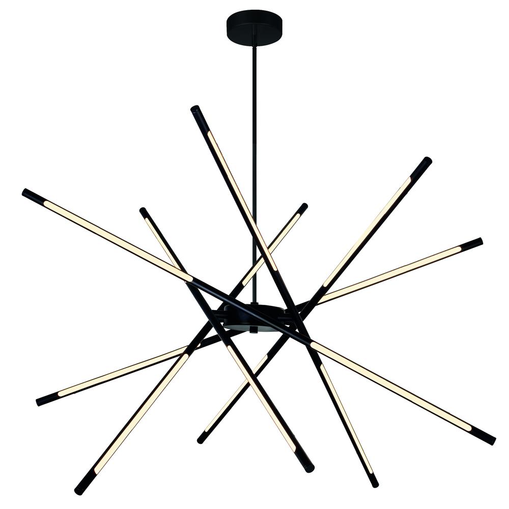 Oskil LED Integrated Chandelier With Black Finish. Picture 1