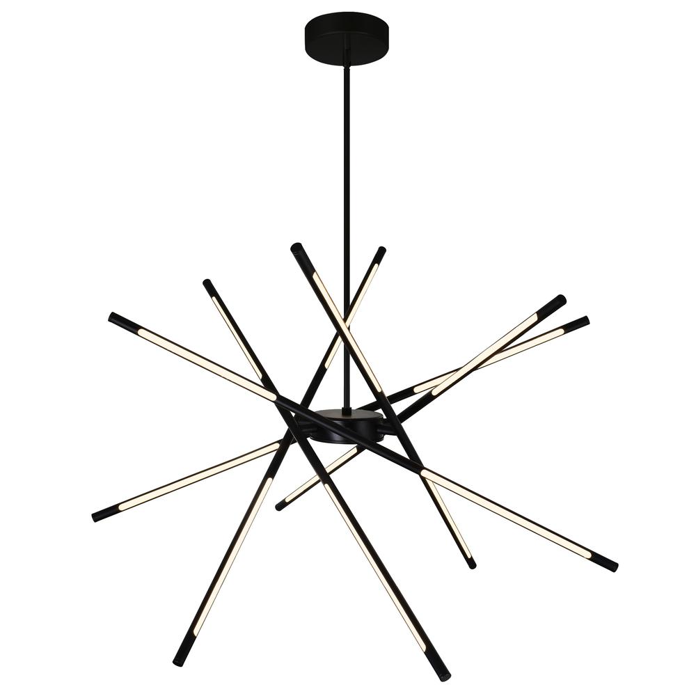 Oskil LED Integrated Chandelier With Black Finish. Picture 2