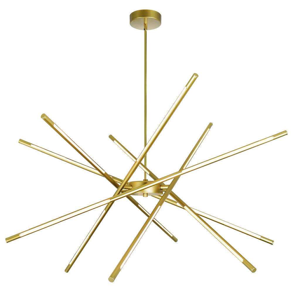 Oskil LED Integrated Chandelier With Satin Gold Finish. Picture 1