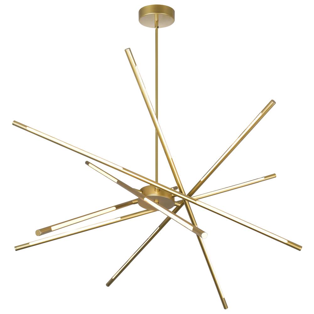 Oskil LED Integrated Chandelier With Satin Gold Finish. Picture 2