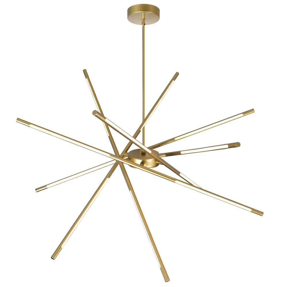 Oskil LED Integrated Chandelier With Satin Gold Finish. Picture 3