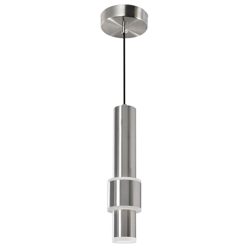 Lena LED Integrated Mini Pendant With Satin Nickel Finish. Picture 5