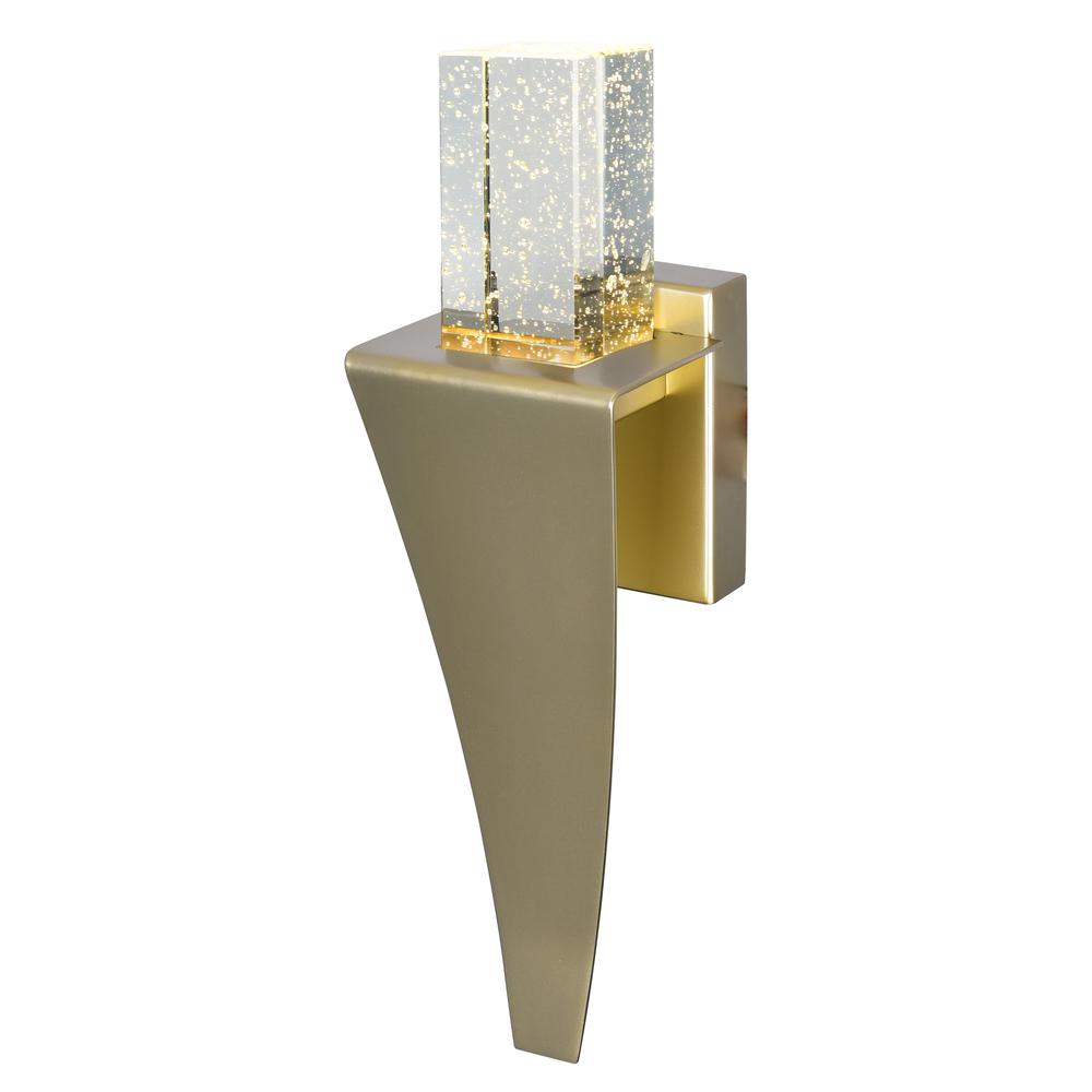 Catania LED Integrated Satin Gold Wall Light. Picture 2