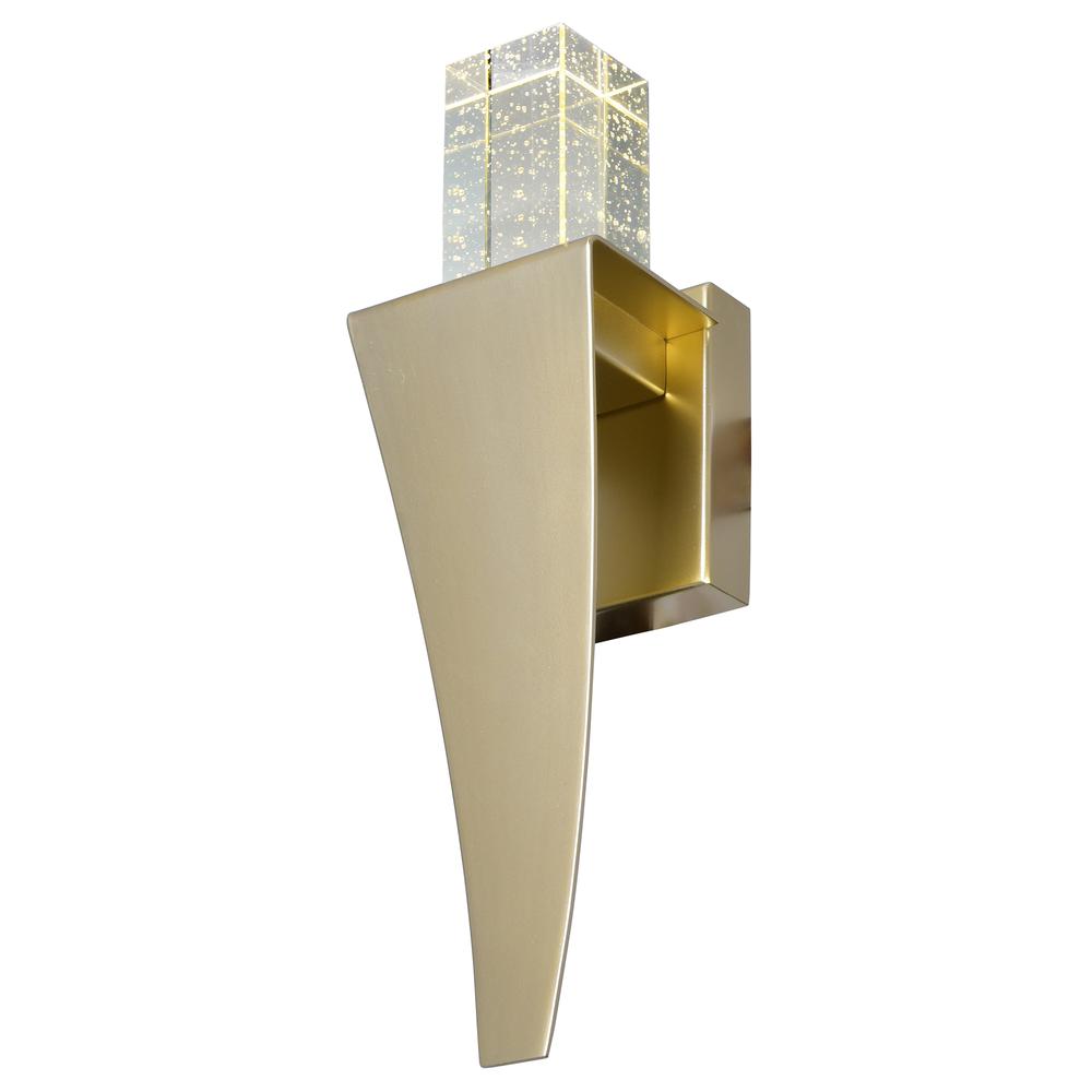 Catania LED Integrated Satin Gold Wall Light. Picture 3