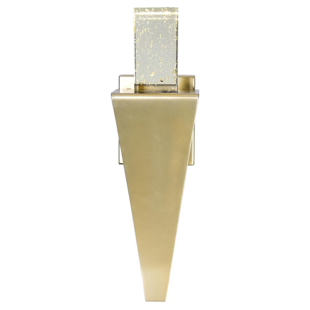 Catania LED Integrated Satin Gold Wall Light. Picture 5