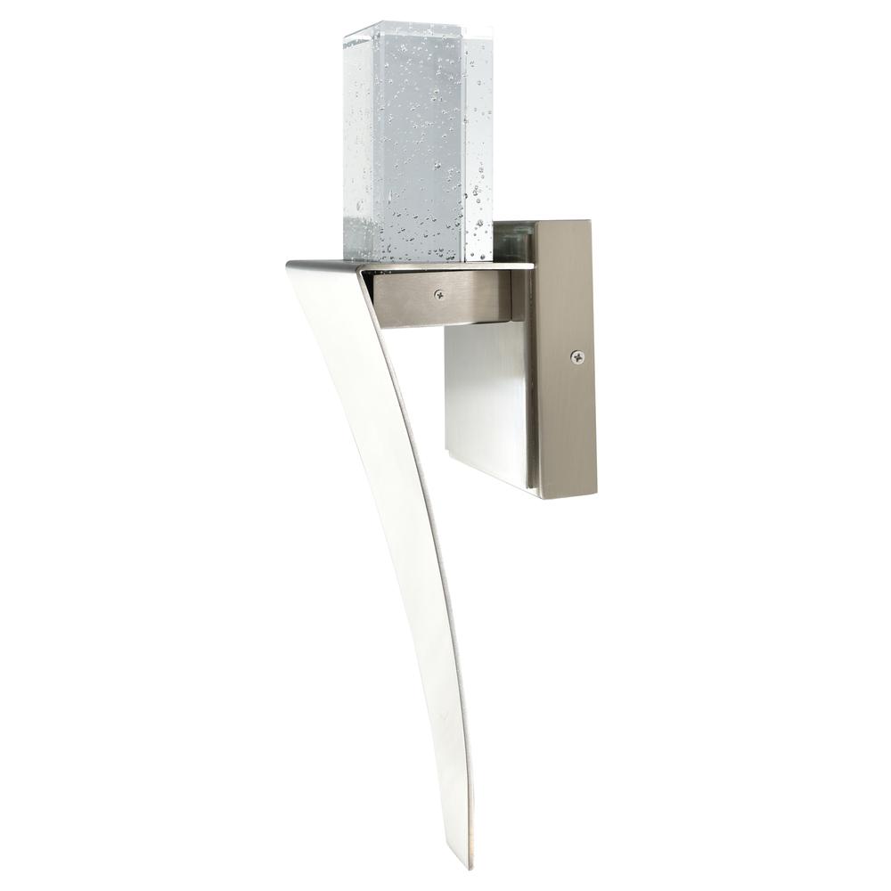 Catania LED Integrated Satin Nickel Wall Light. Picture 6