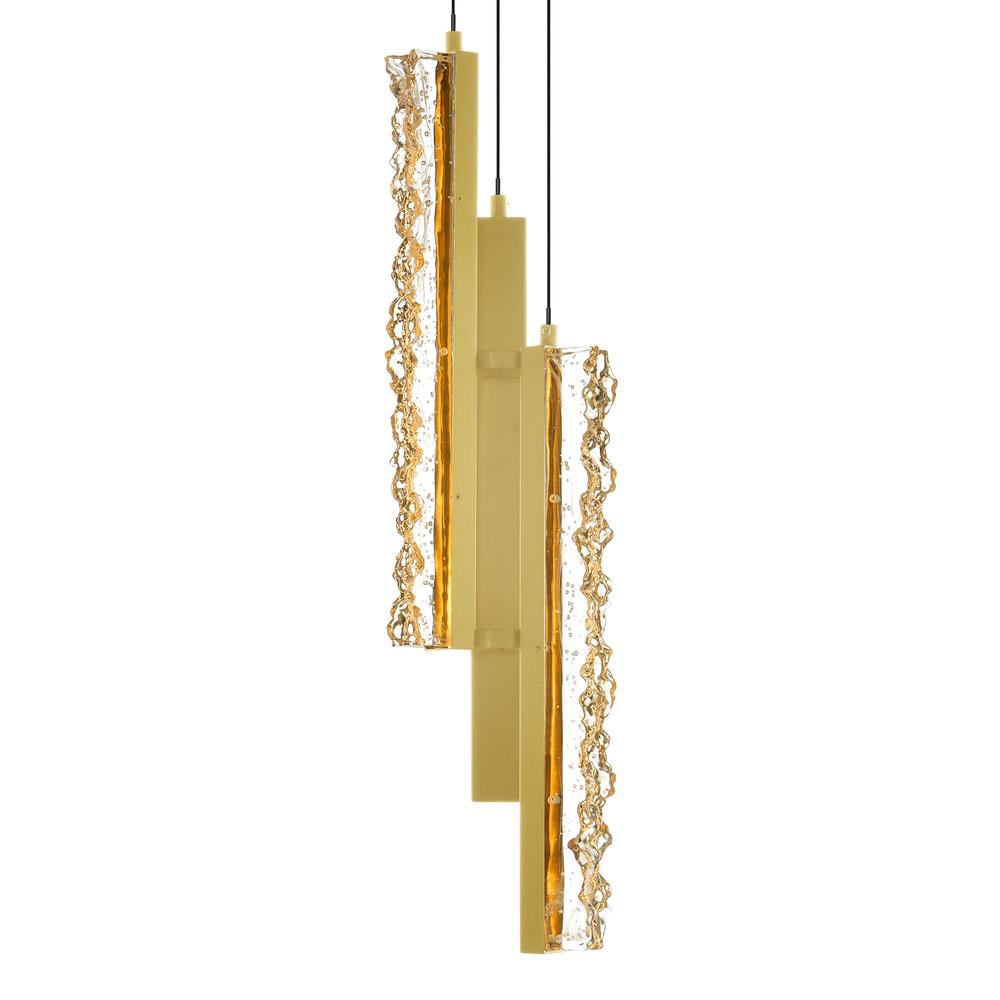 Stagger Integrated LED Brass Mini Pendant. Picture 5