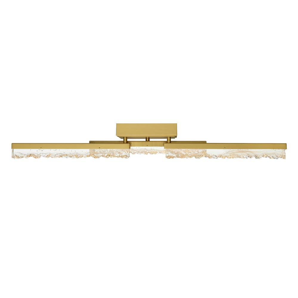 Stagger Integrated LED Brass Vanity Light. Picture 2