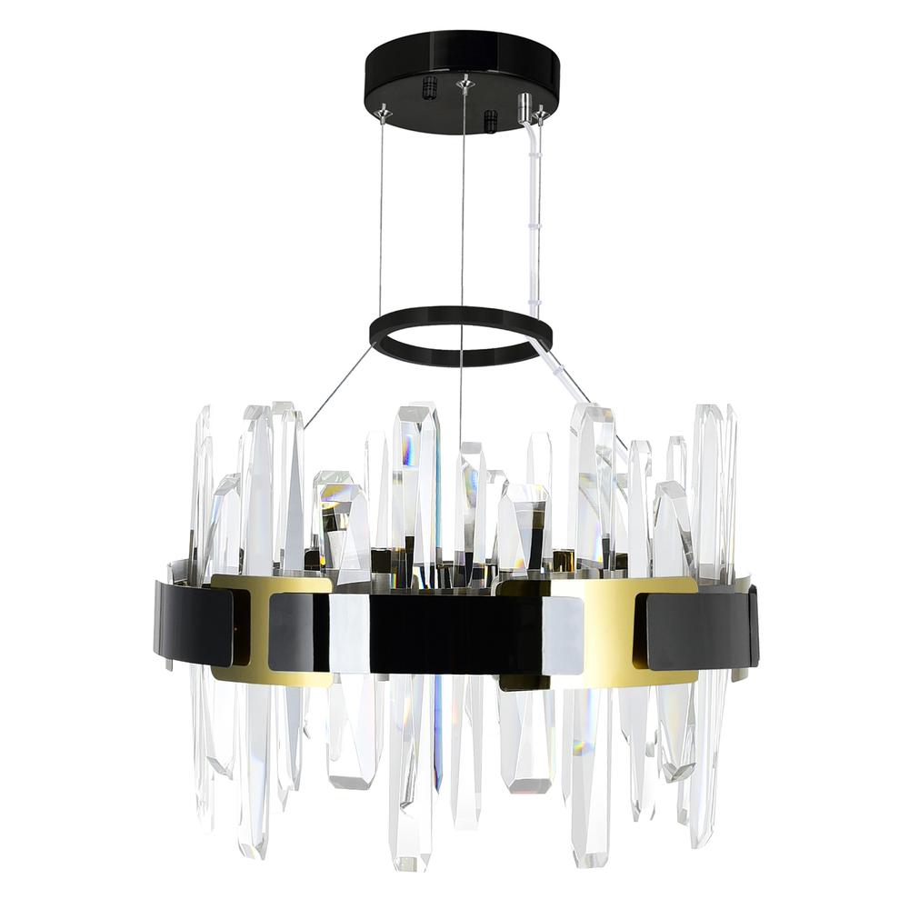 Aya LED Integrated Pearl Black Chandelier. Picture 6