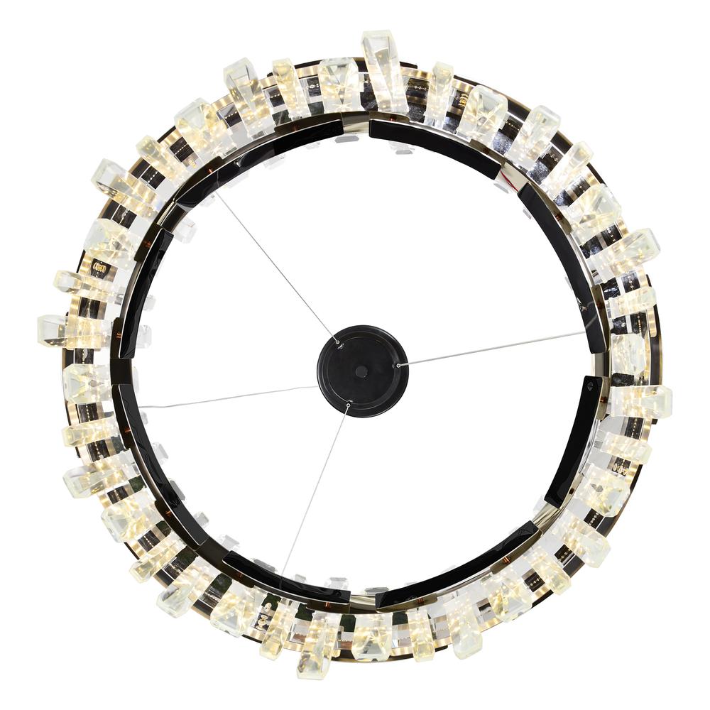Aya LED Integrated Pearl Black Chandelier. Picture 4