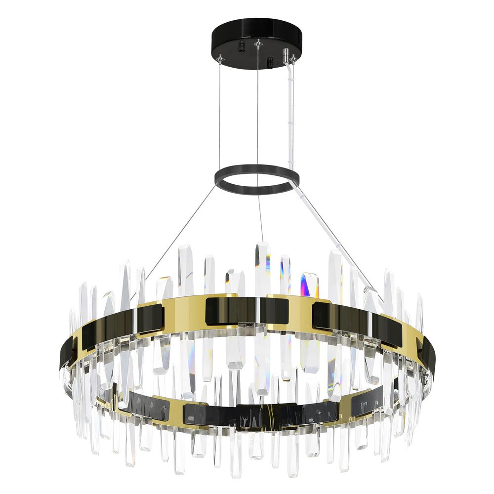 Aya LED Integrated Pearl Black Chandelier. Picture 4
