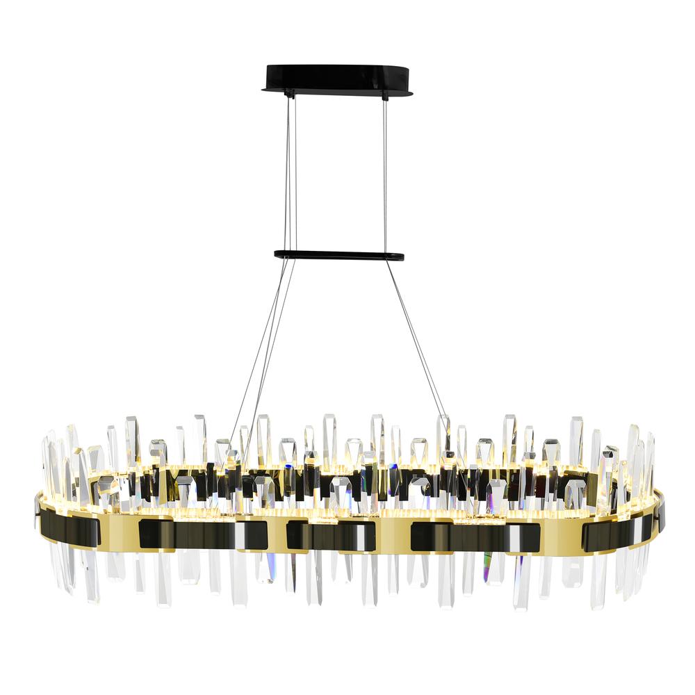 Aya LED Integrated Pearl Black Chandelier. Picture 2