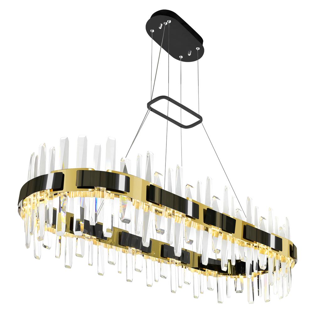 Aya LED Integrated Pearl Black Chandelier. Picture 3