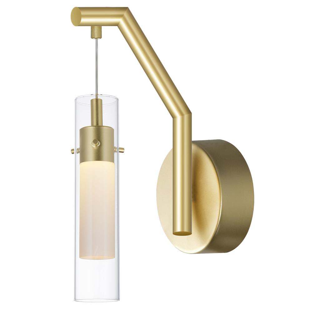 Olinda LED Integrated Satin Gold Wall Light. Picture 1
