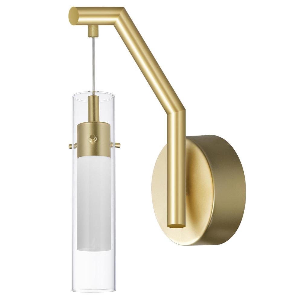 Olinda LED Integrated Satin Gold Wall Light. Picture 4