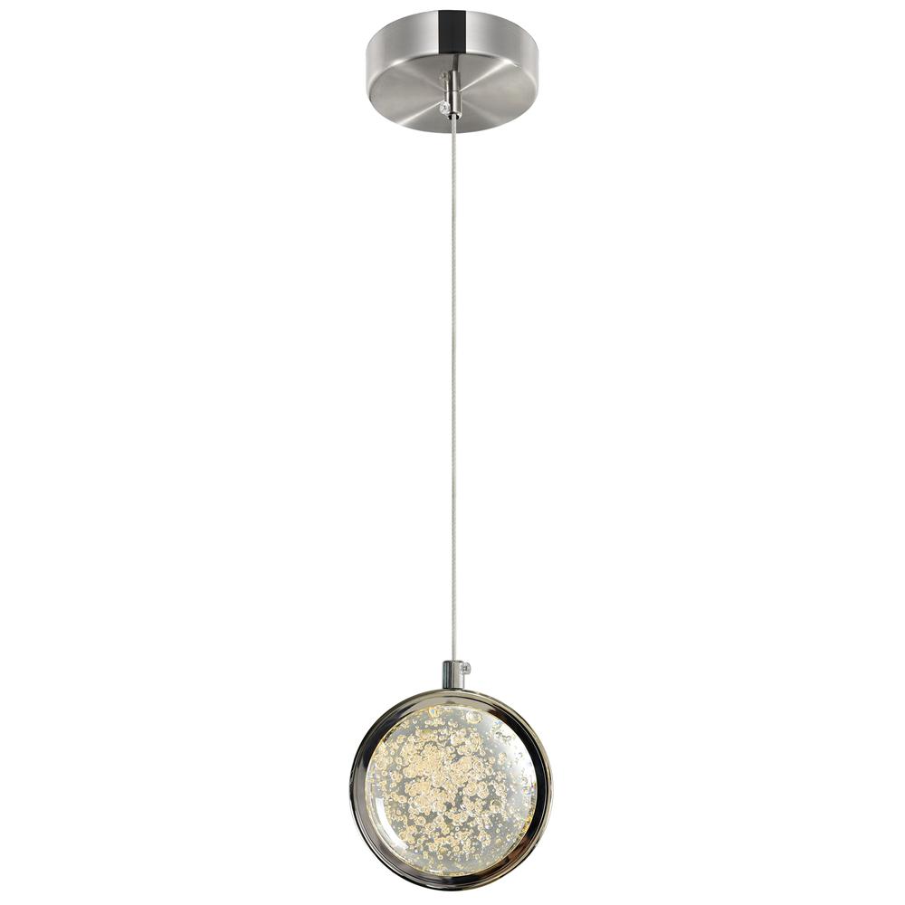 Salvador 4 in LED Integrated Polished Nickel Pendant. Picture 3
