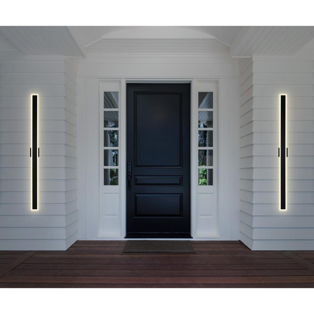 Malibu LED Integrated Black Outdoor Wall Light. Picture 8