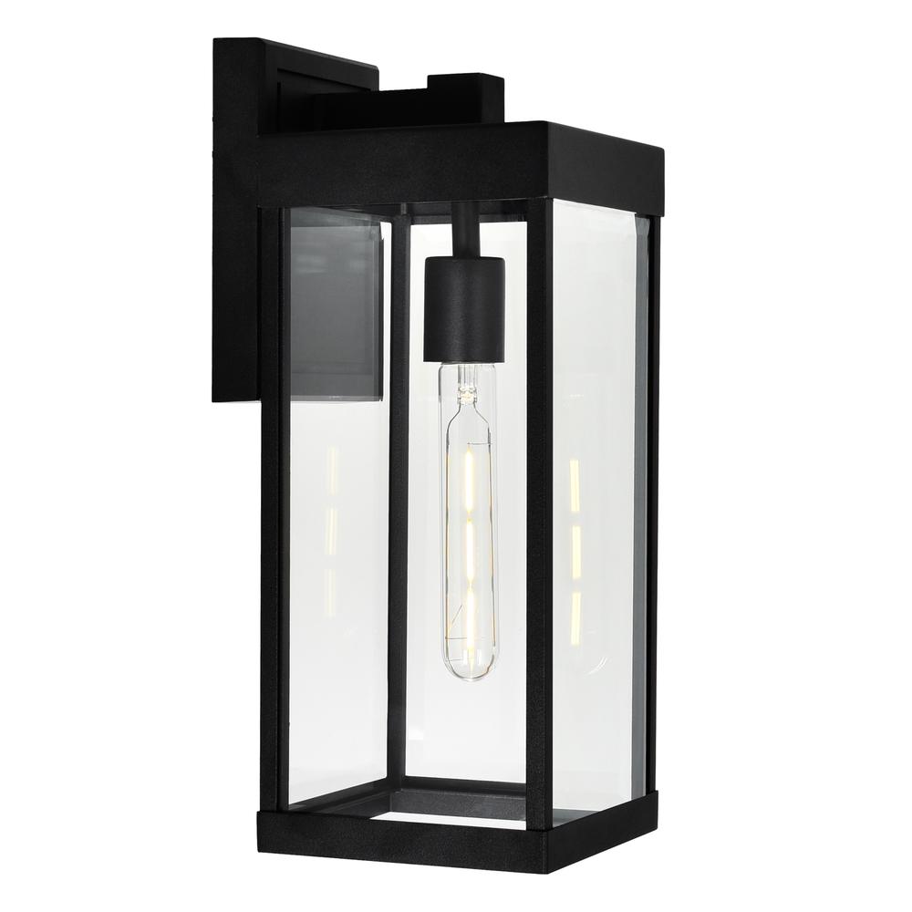 Windsor 1 Light Black Outdoor Wall Light. Picture 1