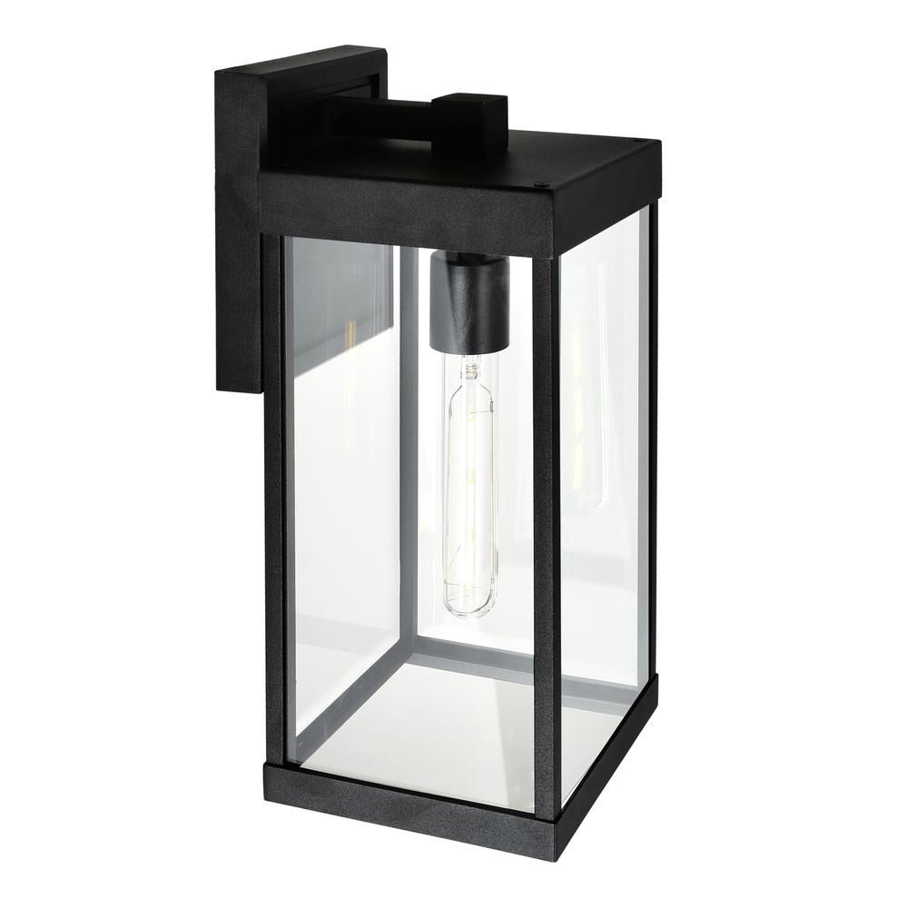 Windsor 1 Light Black Outdoor Wall Light. Picture 2