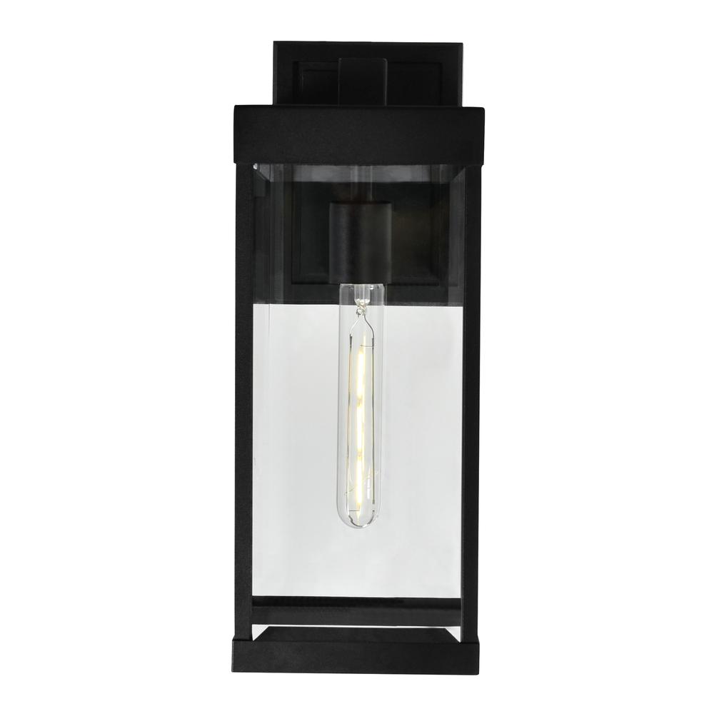 Windsor 1 Light Black Outdoor Wall Light. Picture 3