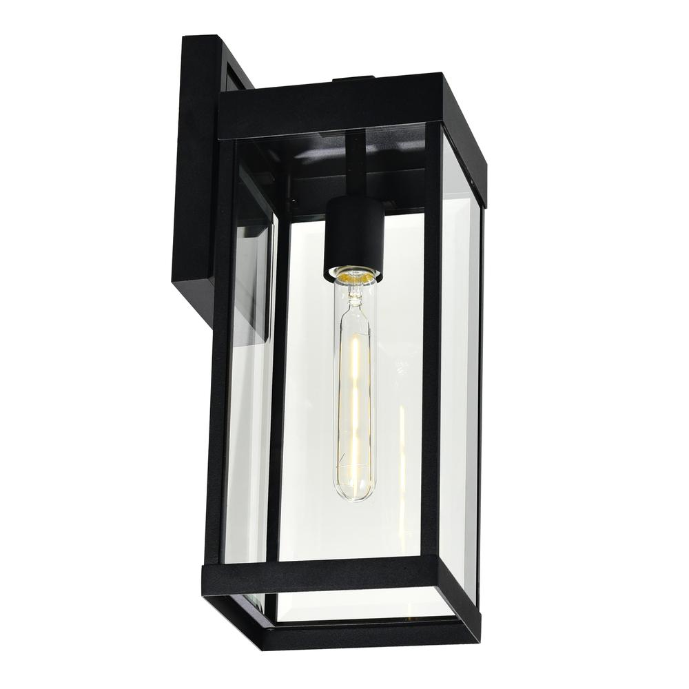 Windsor 1 Light Black Outdoor Wall Light. Picture 4