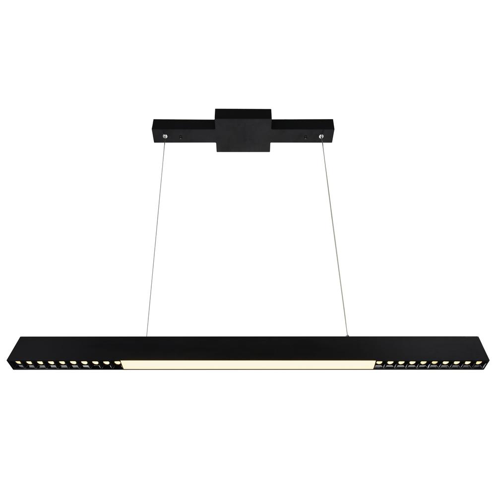 Pienza 45 in LED Integrated Black Chandelier. Picture 1