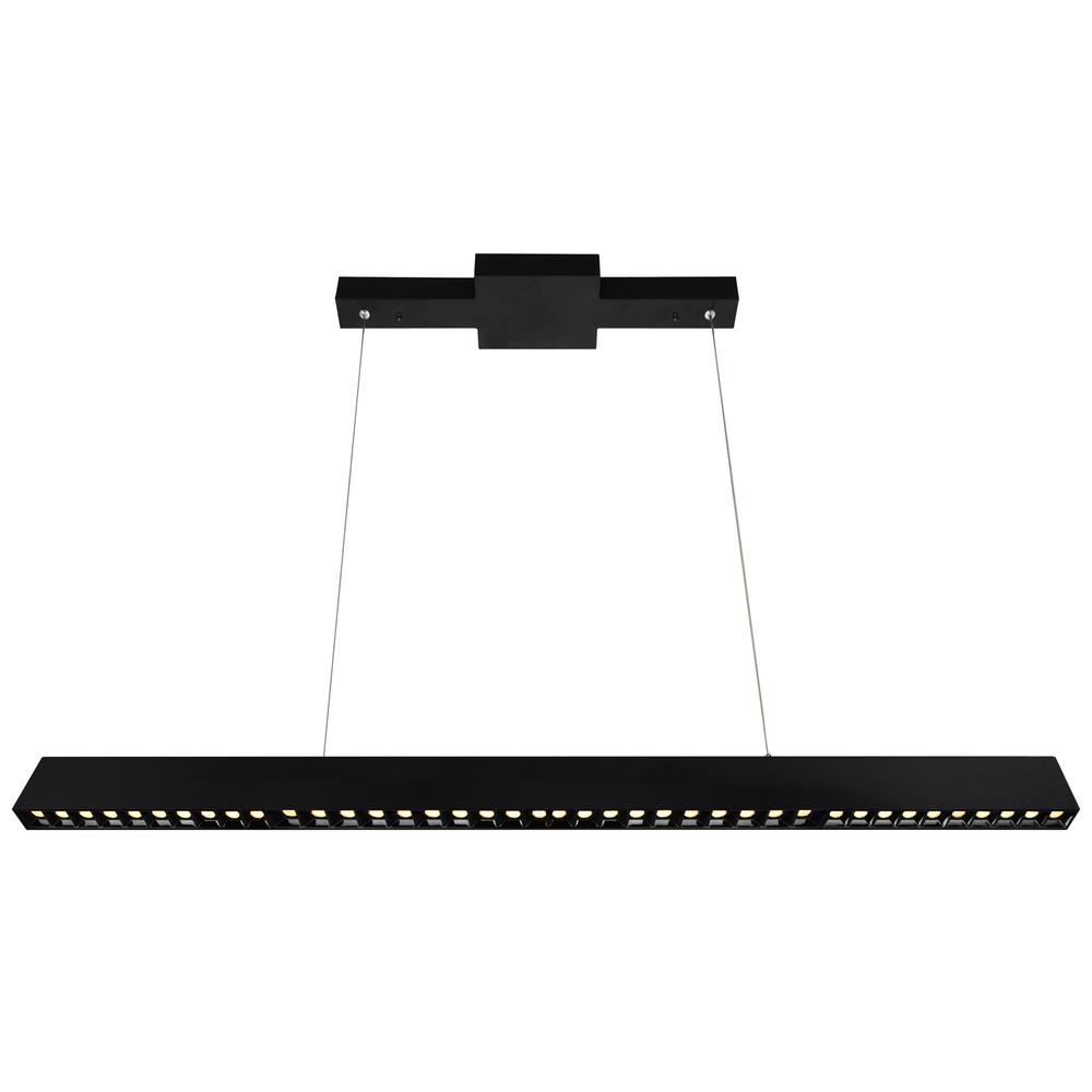 Pienza 52 in LED Integrated Black Chandelier. Picture 1