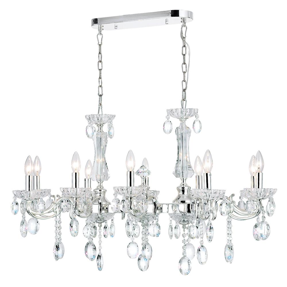 Flawless 10 Light Up Chandelier With Chrome Finish. Picture 2