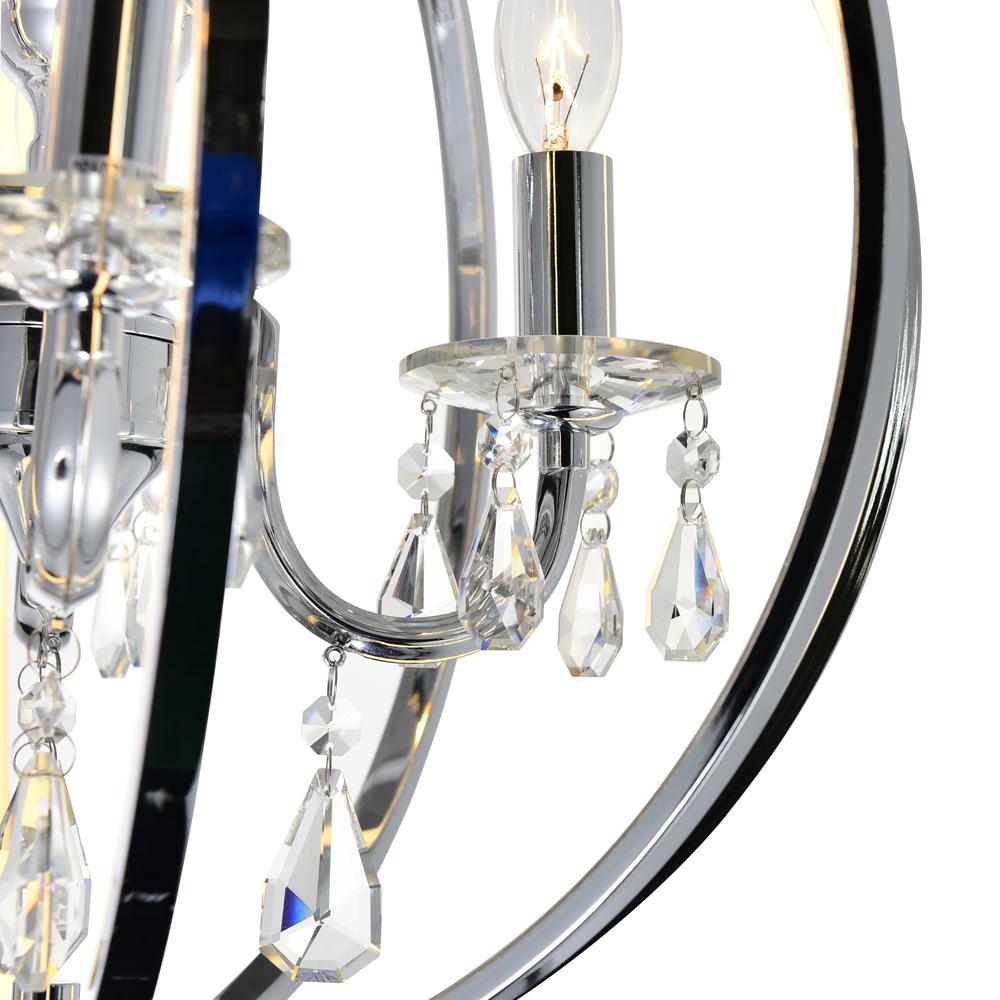 Abia 4 Light Up Chandelier With Chrome Finish. Picture 5
