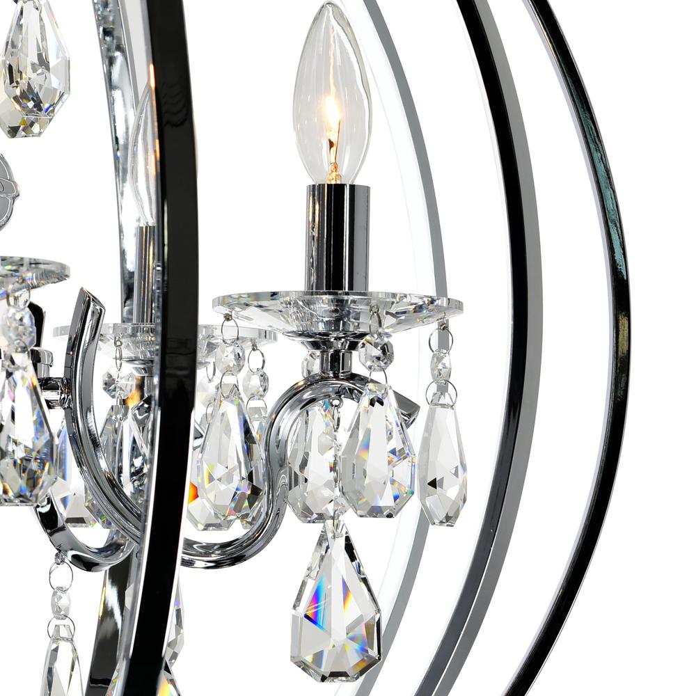 Abia 5 Light Up Chandelier With Chrome Finish. Picture 4